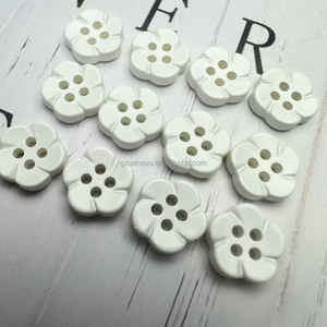 クローバーミルク春と秋の子供用シャツ樹脂2穴ボタンデコレーションカーディガン花型ボタン - Product Image 6