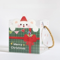 Boîte cadeau carrée auto-élevante Xiyu de haute qualité avec poignée, finition brillante/mate UV, impression quadricolore