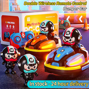 Huada Điều Khiển Từ Xa Đồ Chơi Duel 2.4G Điều Khiển Từ Xa Kart Bumper Xe Với <span class=keywords><strong>LED</strong></span> Ánh Sáng Phun Phóng Búp Bê Cha-Con Interacte - Product Image 3