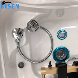 Kisen Beauty Salon xách tay lưu vực đầu spa trị liệu bát dầu gội bồn rửa với lưu thông nước và Nồi hấp đôi bể nước - Product Image 6