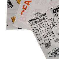 Feuilles de papier alimentaire personnalisées résistantes à l'huile, papier d'emballage alimentaire jetable, papier anti-graisse pour hamburgers
