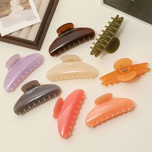 Jelly Color Large Semi-Circular <b>Hair</b> <b>Claw</b> <b>Clip</b> <b>Thick</b> <b>Hair</b> Accessory for Updo Back Head Shark <b>Clip</b> Business Promotional Gifts - Product Image 2