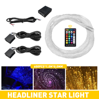 Kit d'éclairage de plafond de voiture Shooting Star 600 pièces DC12V, éclairage de plafond en fibre optique pour van, maison et autres accessoires d'éclairage