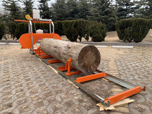 WEMAX 9hp Gasoline Engine Horizontal Sawmill with 6meters Track Rails Small <strong>Band</strong> <strong>Saw</strong> - Product Image 3