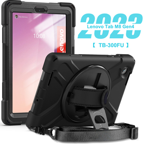 Funda Protectora de Silicona con Correa de Mano Giratoria 360° y Soporte para Tablet <span class=keywords><strong>Lenovo</strong></span> <span class=keywords><strong>Tab</strong></span> <span class=keywords><strong>M8</strong></span> Gen4 2023 Tb300fu - Product Image 2