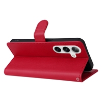 Étui portefeuille rétro uni en cuir pour Samsung Galaxy S24 Plus S22 Ultra A13 M52 A53 5G A03 A14 4G A33 A73 A23 A03 Core Flip Cover