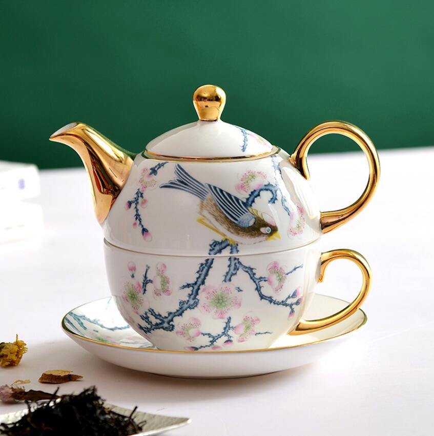 Japan White China Tea Set Vintage Porcelain Tea Service, 1950s