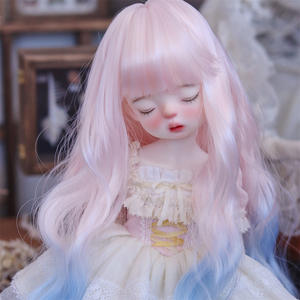 Nuevo diseño con excelente Peluca <span class=keywords><strong>de</strong></span> muñeca <span class=keywords><strong>de</strong></span> onda <span class=keywords><strong>de</strong></span> agua larga <span class=keywords><strong>de</strong></span> alta calidad para pelucas <span class=keywords><strong>de</strong></span> muñeca rosa <span class=keywords><strong>azul</strong></span> para muñecas negras American Girl - Product Image 2