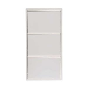 Armadio <span class=keywords><strong>Scarpiera</strong></span> Salvaspazio Bianco Moderno a 3 Ante in Legno, Mobile Portascarpe a 3 Livelli per l'Ingresso, Arredamento Domestico Salvaspazio - Product Image 5