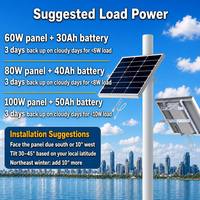 Système de surveillance solaire monté sur poteau et batterie au lithium avec caméra CCTV PTZ 4G pour extérieur IP66