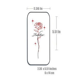 INKARTLINK - Pegatinas <span class=keywords><strong>de</strong></span> Tatuaje con Diseño <span class=keywords><strong>de</strong></span> Rosa Roja Sexy, Personalizadas para Estilizar a Chicas y Mujeres - Product Image 3
