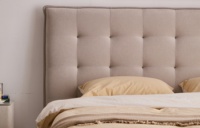 Lit double doux en tissu minimaliste européen WIND VIBE 2026 – Nouveauté