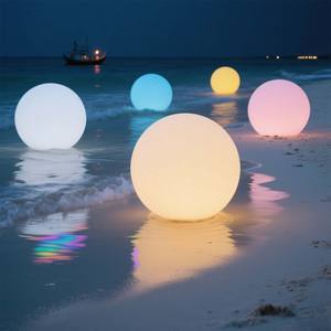 Boules lumineuses solaires suspendues décoratives de jardin, imperméables IP65, pour événements, grandes boules lumineuses de Noël pour l'extérieur, lumières LED pour piscine, 16 couleurs - Product Image 3