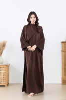 Robe longue drapée pour femmes musulmanes, coupe ample, design unique, logo personnalisé OEM, élégante et modeste