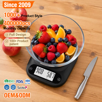 Balance alimentaire portable 5 kg pour la maison, avec minuteur, écran LCD, design entièrement en ABS, vente en gros d'usine