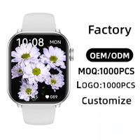 Montre connectée 1,85 pouces AMOLED, appels Bluetooth, moniteur de fréquence cardiaque et de sommeil, application Dafit téléchargeable, montres connectées personnalisées, vente en gros directe d'usine