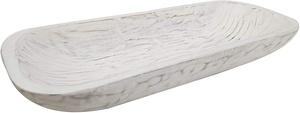 Bol à pâte en bois <span class=keywords><strong>de</strong></span> ferme, <span class=keywords><strong>de</strong></span> style rustique, Antique, blanc et Vintage, sculpté à la main pour décoration <span class=keywords><strong>de</strong></span> maison, 1 pièce - Product Image 5