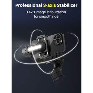 Estabilizador de Gimbal para Teléfono Inteligente Aochuan S2 Pro con Micrófono para Grabación de Video con Teléfono Móvil, Plástico Negro - Product Image 3