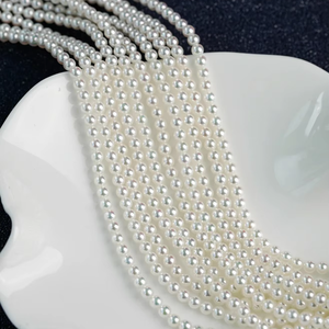Perlas Redondas de Agua Dulce 100% Naturales AAAAA de 4-5 mm, Forma Barroca, Estilo Moderno para la Elaboración de Joyas, Color <span class=keywords><strong>Perla</strong></span> de Arroz - Product Image 2