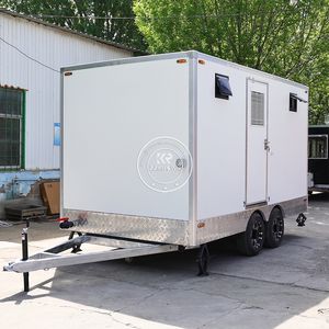 Remorque toilettes et douche portable de luxe 11,5 pieds avec cabine de lavage intégrée et 2 portes, pour événements extérieurs - Product Image 3