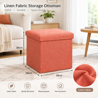 Tabouret de rangement carré pour la maison, pouf ottoman, petit canapé, chaise pour adulte