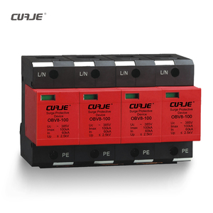 Dispositivo <span class=keywords><strong>de</strong></span> Protección Contra Sobretensiones CUAJE 100kA 4P SPD, Supresores <span class=keywords><strong>de</strong></span> Picos <span class=keywords><strong>de</strong></span> Voltaje <span class=keywords><strong>Tipo</strong></span> T1+T2, Material MOV, 320-440V, Estándar IEC61643-1 - Product Image 1
