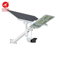 Réverbère solaire imperméable de l'intégration 100W 200W LED de jardin en aluminium extérieur avec la caméra de sécurité de télévision en circuit fermé 4G