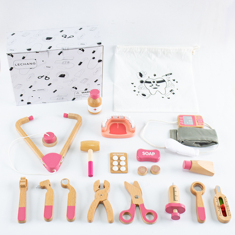 Children Role Play Pretend Wooden Doctor