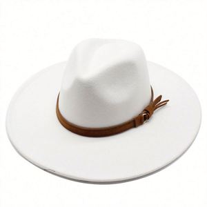 Venta al por Mayor de Sombreros Fedora de Ala Ancha de 9.5 cm con Estampado de Serigrafía Personalizado para Otoño e Invierno, para Mujeres y Hombres, Moda - Product Image 3
