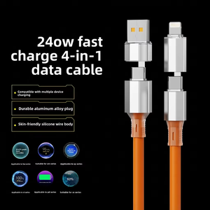 Nouveautés Câble de charge rapide 240W Type-C USB-A pour connecteurs 4-en-1 Câble de charge multifonctionnel - Product Image 2