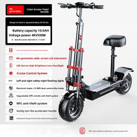Adult Mobility Scooter High-speed Off-road 48V Lithium Battery Electric Vehicle Foldable Two-wheel Sensor 500W-1000W