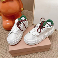 Baskets blanches à plateforme pour femme, style designer, de haute qualité, à double lacet, en cuir, décontractées, pour la marche quotidienne