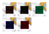 Pochette à bijoux en velours 8x8cm avec bouton d'insertion, sac à bijoux et insert, pochette pour collier et boucles d'oreilles, carte d'insertion personnalisée avec logo