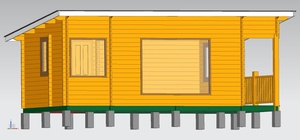 <span class=keywords><strong>Chalet</strong></span> en bois préfabriqué d'extérieur sur fondation surélevée avec fenêtre panoramique <span class=keywords><strong>pour</strong></span> site touristique et ferme - Product Image 6