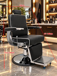 Sillas de Barbería Antiguas y Duraderas, Muebles de Salón de Peluquería, Sillas de Barbero Hidráulicas con Estilo para Hombres - Product Image 4