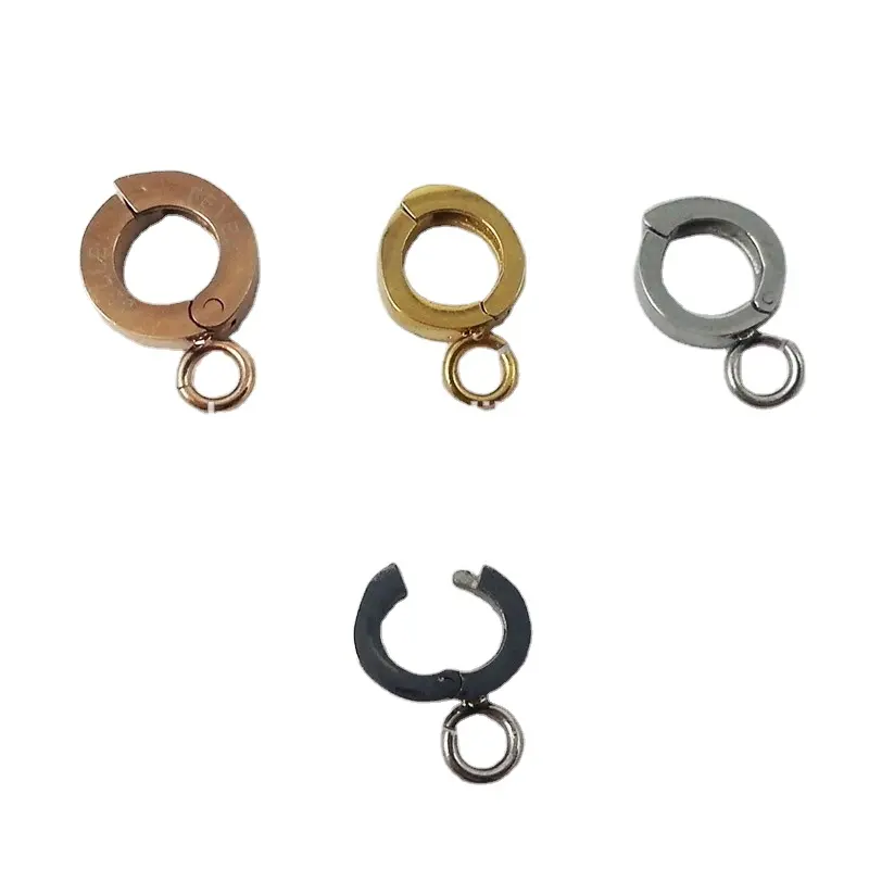 High quality low price black rose gold unique jewelry clasps stainless steel