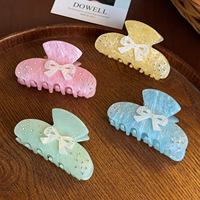 DOWELL Super Fairy Candy Color Handmade Cute Sweet Women Bow Hairpin Shark Clip Acetate Hair Accessories All-match