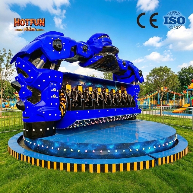 Tourist Magnet Outdoor Amusement Park Equipment 360-degree Rolling 16 Seats Robocop Ride for Sale