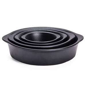 Vaisselle en céramique moderne et simple, écologique, assiettes <span class=keywords><strong>noires</strong></span> émaillées, finition mate, en stock pour utilisation en restaurant, vente de liquidation, occasion - Product Image 6