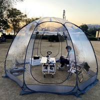 Tente de camping sphérique transparente pour l'extérieur, effet ciel étoilé, imperméable, 3000 mm+, chaude pour l'hiver