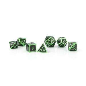 Ensembles de dés de jeu <span class=keywords><strong>RPG</strong></span> et DND en alliage de zinc de 20mm personnalisés Vente de polyèdre en métal classique en vrac par taille - Product Image 4