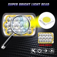 Luz de Trabajo LED 7x6 de 7 Pulgadas, Faro Delantero H/L con Halo DRL, Kit de Luz LED Todoterreno 5x7 para JK JL, Barra de Luz LED de 7 Pulgadas