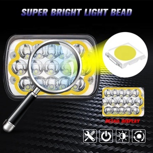 ไฟทำงาน LED 7x6 นิ้ว ไฟหน้า 7 นิ้ว H/L พร้อมไฟ DRL Halo ชุดไฟ LED 5x7 สำหรับรถออฟโรด ไฟหน้า LED สำหรับ JK JL ไฟ LED บาร์ 7 นิ้ว - Product Image 4