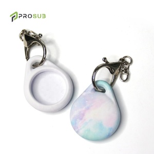 Sublimation personnalisée Prosub pour étui porte-étiquette anti-perte Tracker Sublimation vierge pour housse de protection <span class=keywords><strong>Airtag</strong></span> avec porte-clés - Product Image 2