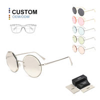 Lunettes de soleil de haute qualité, nouvelle mode, verres dégradés, logo métallique, lunettes de soleil personnalisées pour femmes et hommes