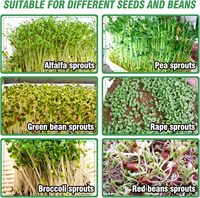 Kit de germination multicouche empilable en acier inoxydable 304 pour graines de haricots, de brocoli, d'alfalfa et de blé