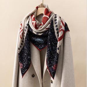 Женский Шелковый шерстяной шарф, 130x130 см - Product Image 2