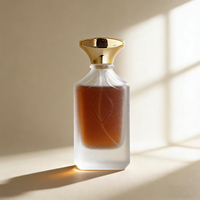 Flacon de parfum carré de luxe en verre avec pulvérisateur et impression sérigraphique