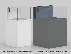 Aquarium de luxe en verre ultra-clair de 60 cm avec système de filtration et support pour salon, salle à manger, utilisation en extérieur - Product Image 6