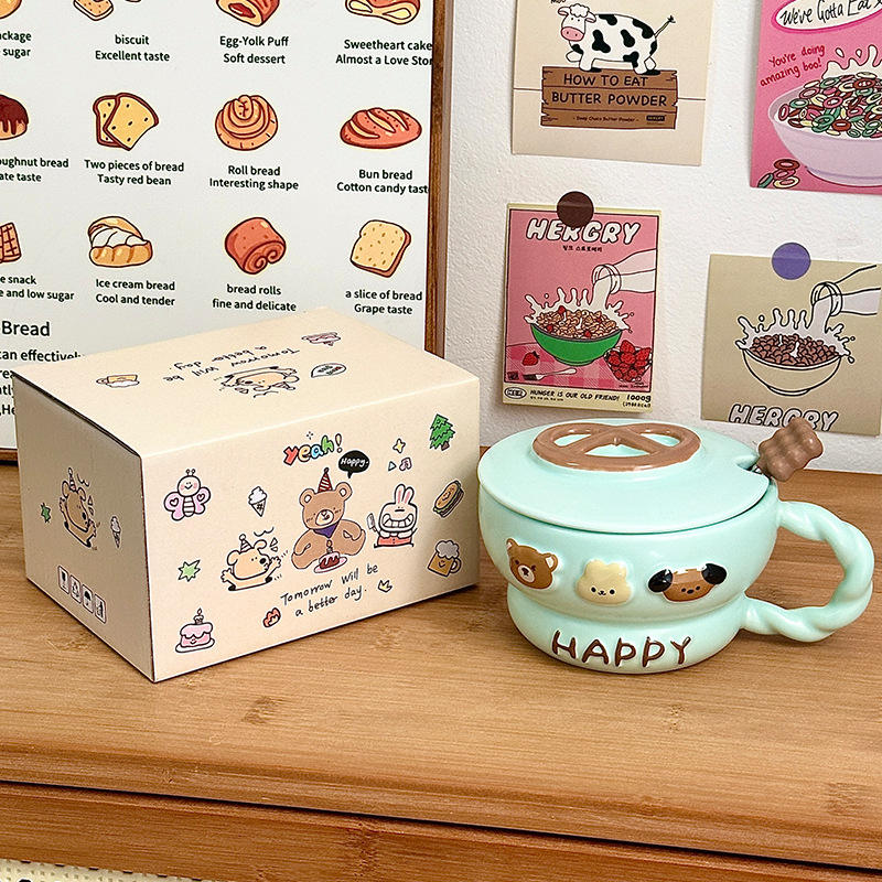 [Elegantly Boxed] Pretzel Bread Cup - Blue